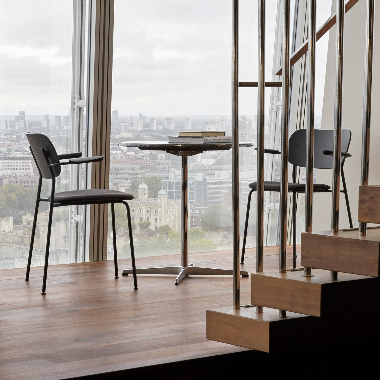 Co Dining Chair with Armrest: Seat Upholstered