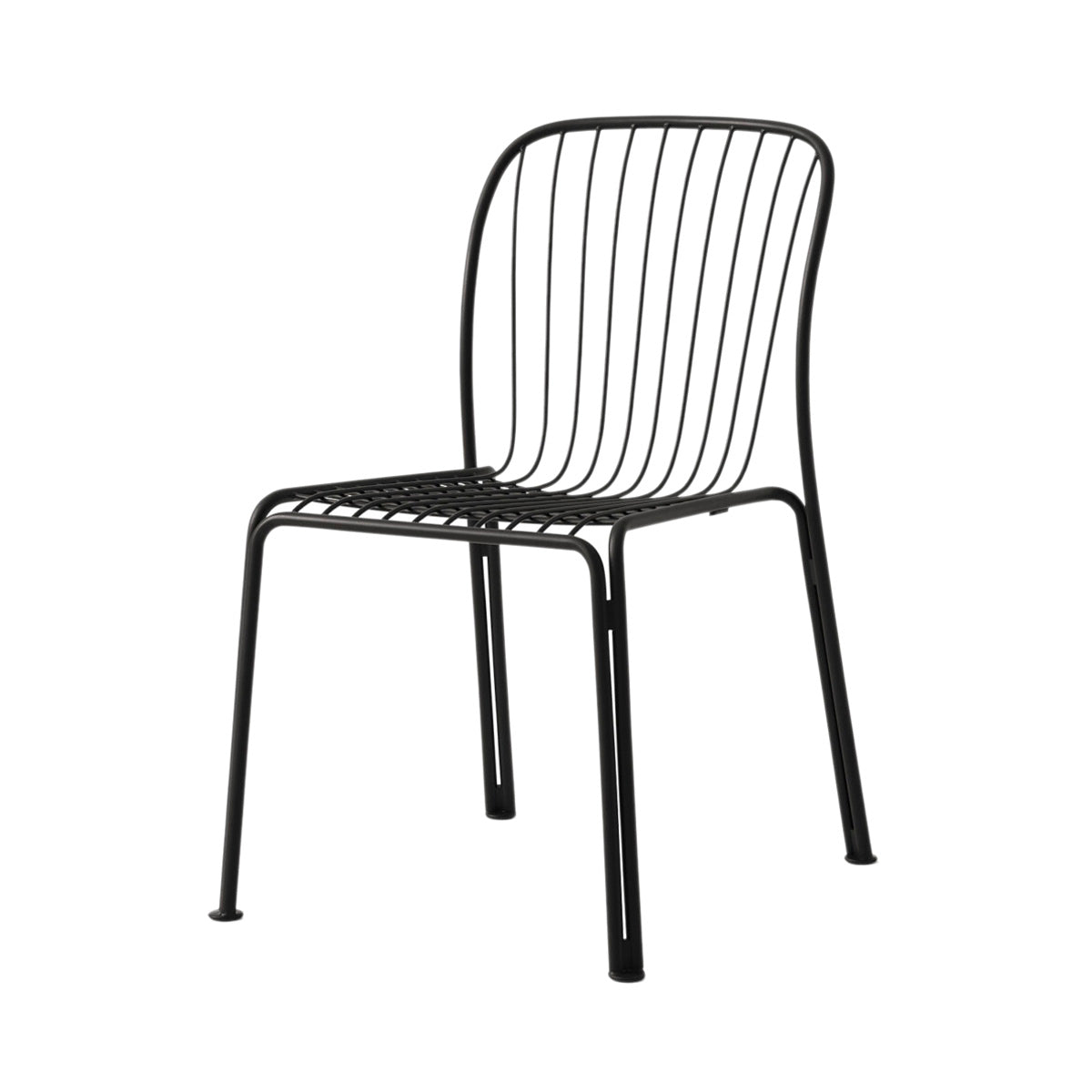 Thorvald SC94 Side Chair: Outdoor + Warm Black + Without Cushion
