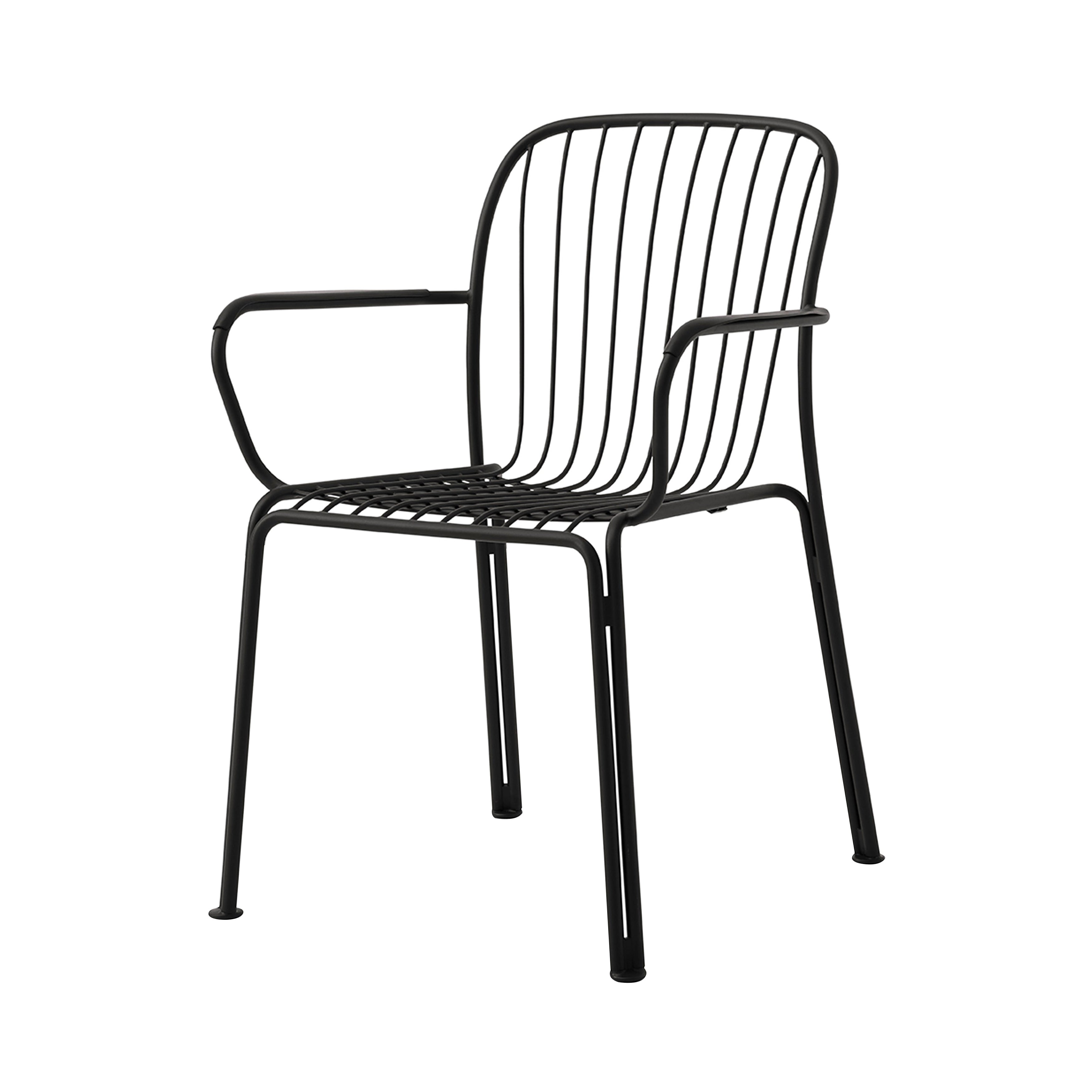 Thorvald SC95 Stacking Outdoor Armchair: Set of 2 + Warm Black