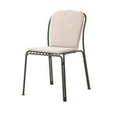 Thorvald SC94 Side Chair with Cushion: Outdoor + Bronze Green + Heritage Papyrus Cushion