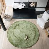 Trace Hand Tufted Round Rug: Large