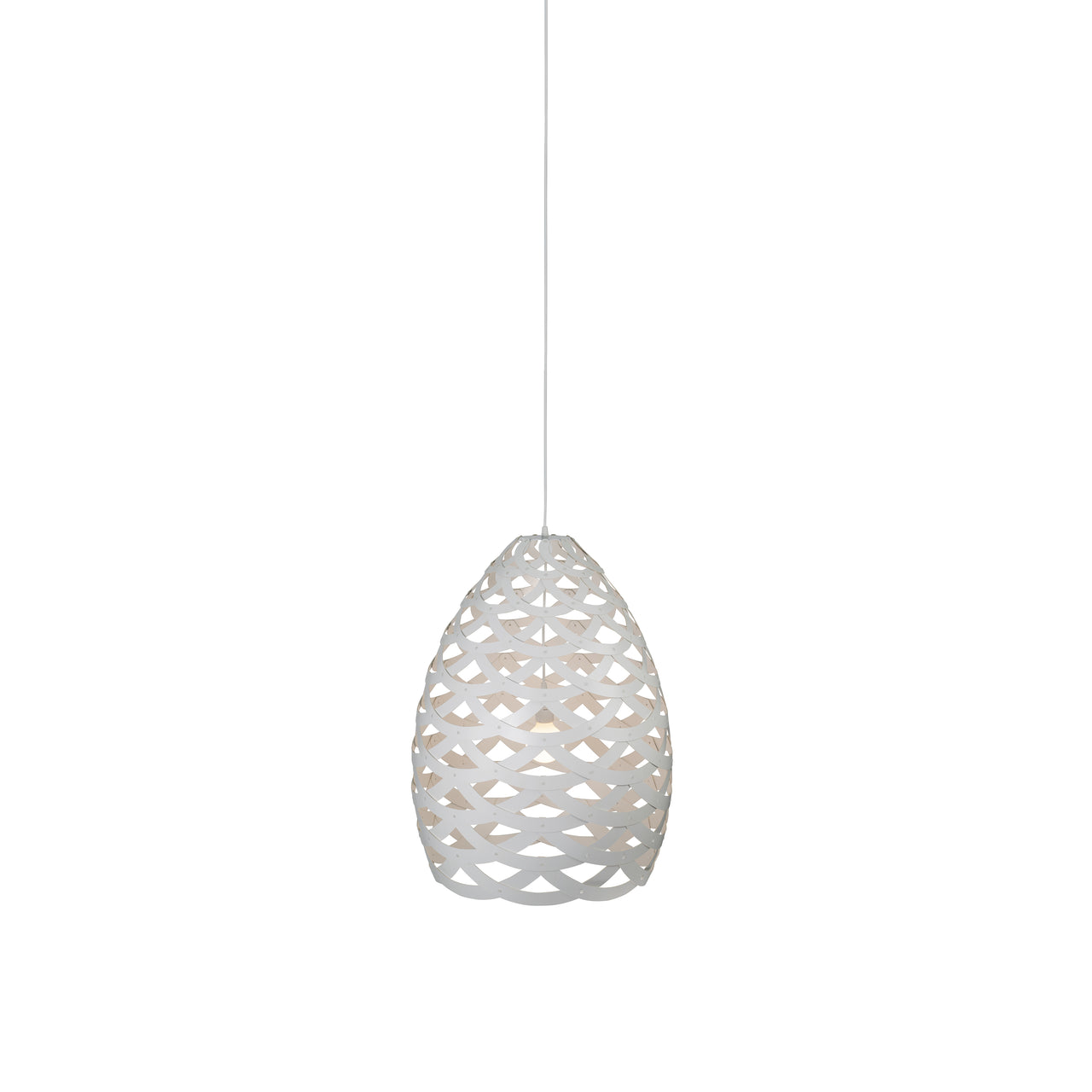 Tūī Pendant Light: Small + White + White