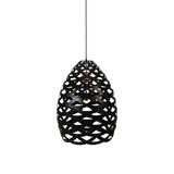 Tūī Pendant Light: Medium + Black + Black