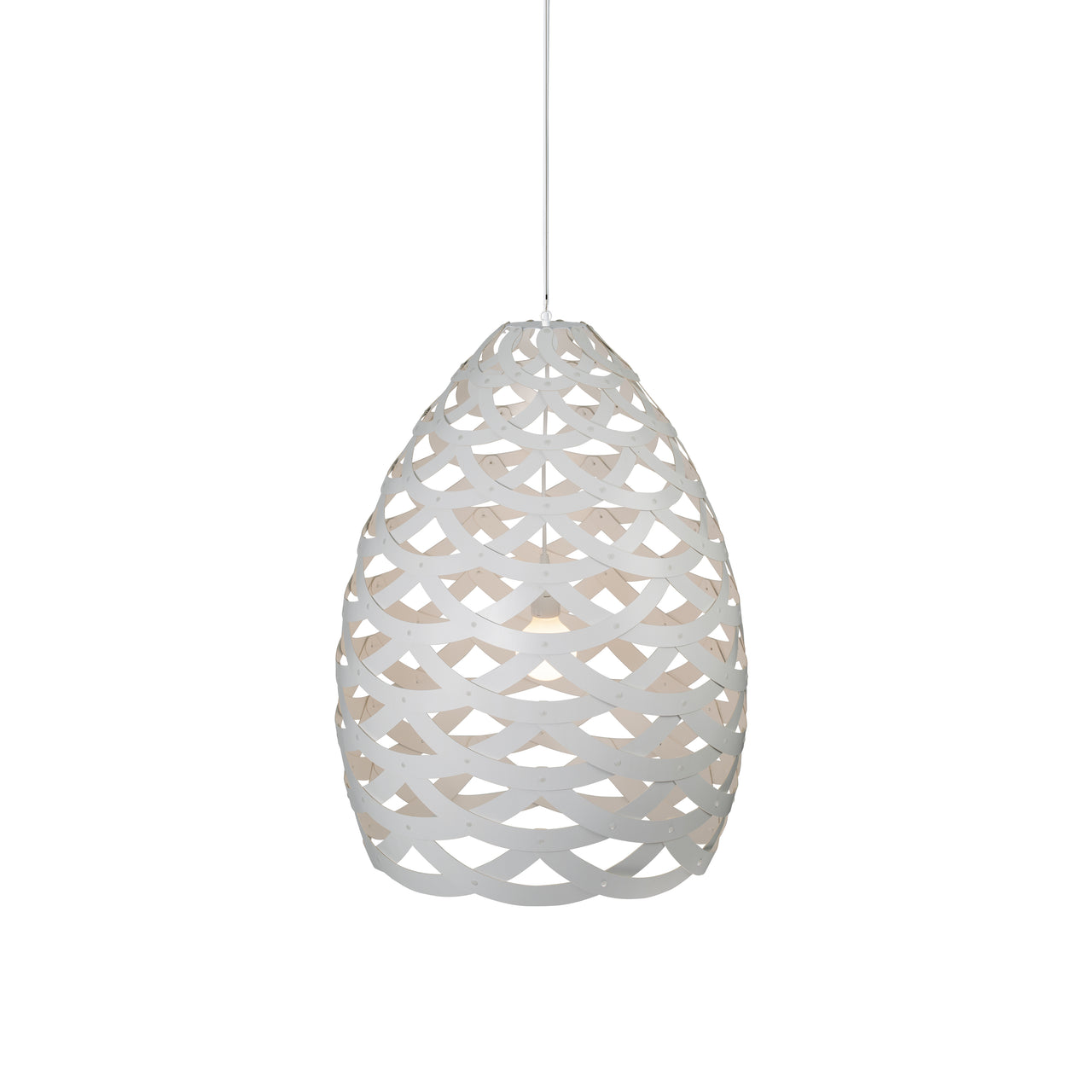 Tūī Pendant Light: Large + White + White