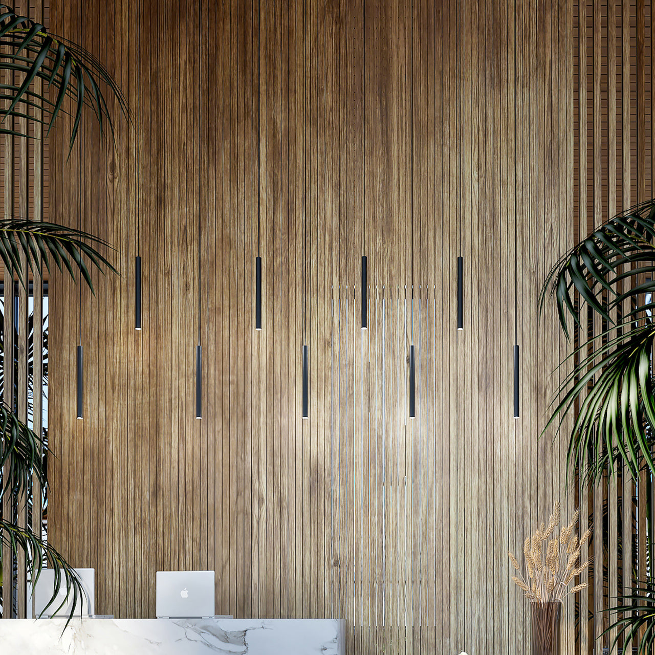Chimes Tall Pendant Lamp: Quick Ship