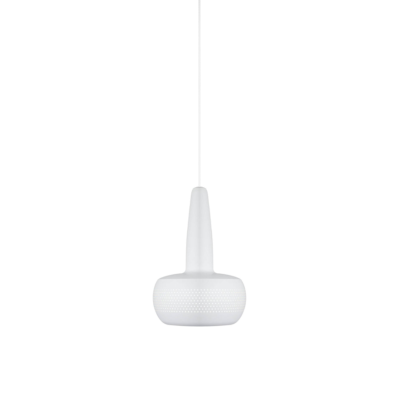 Clava Pendant: Matte White + White + Plug-in