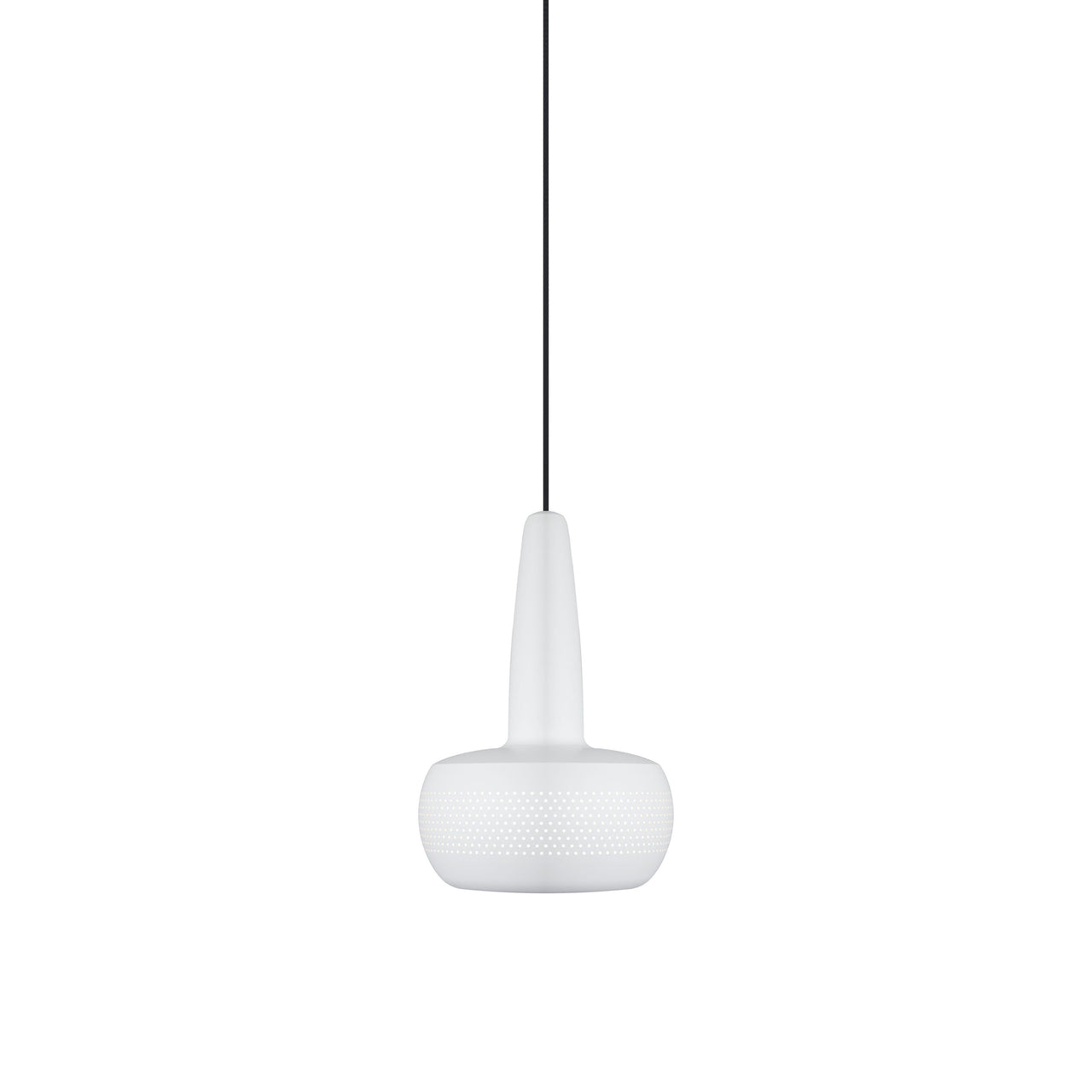 Clava Pendant: Matte White + Black + Plug-in