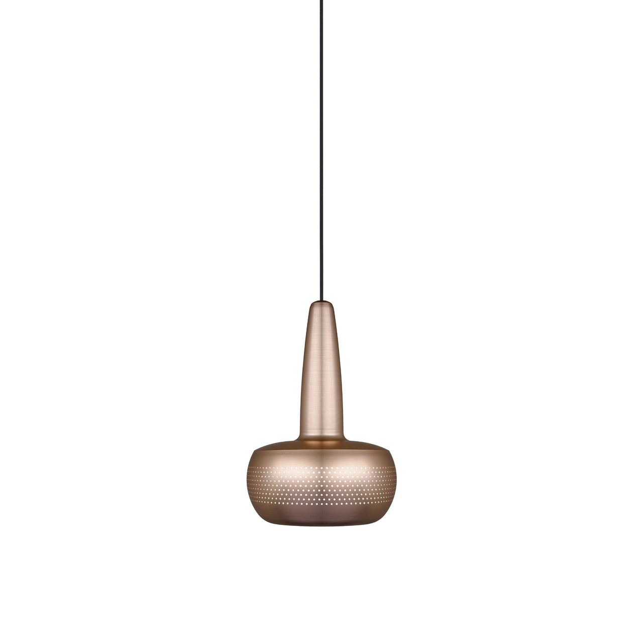 Clava Pendant: Brushed Copper + Black + Plug-in