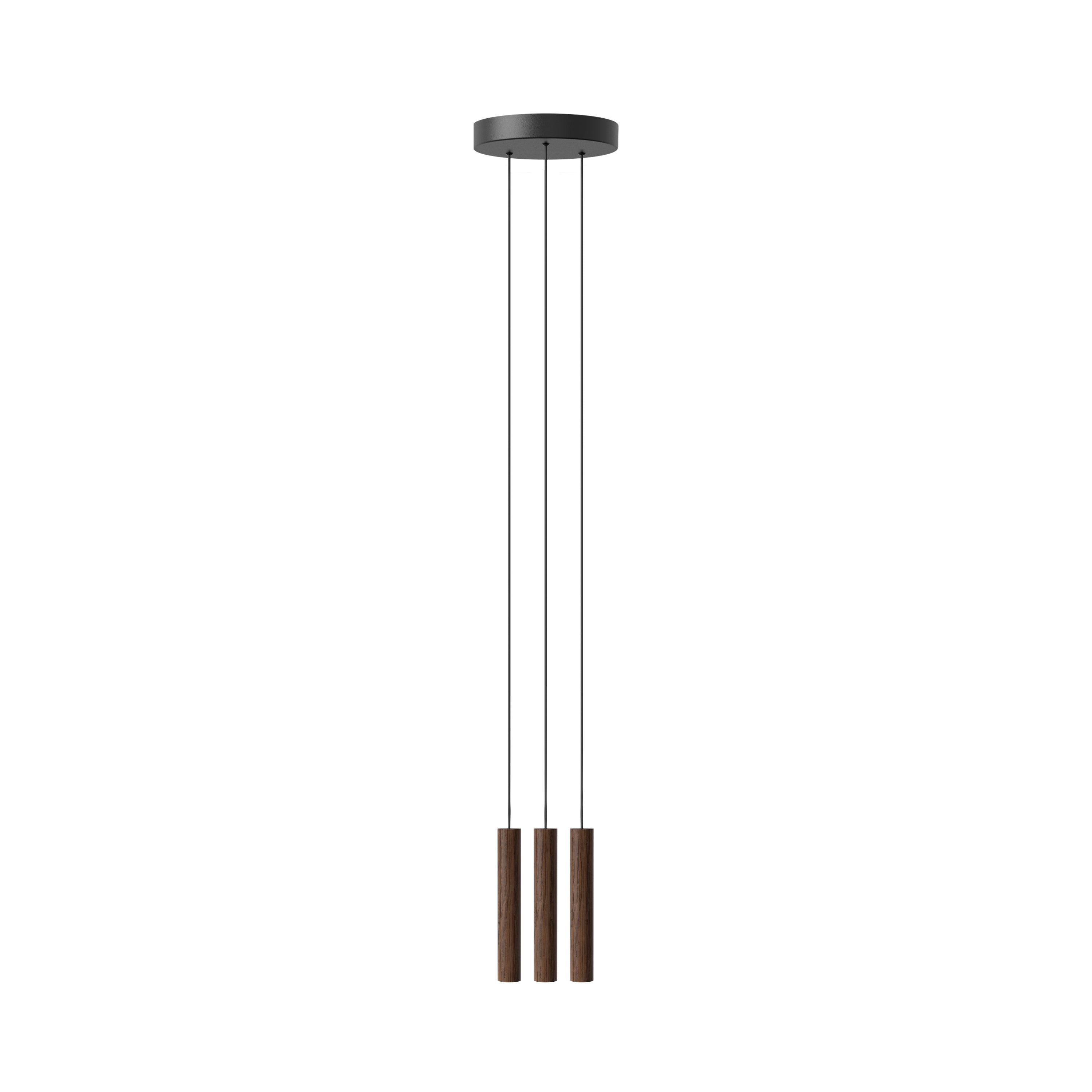 Chimes Cluster Pendant Lamp: Dark Oak