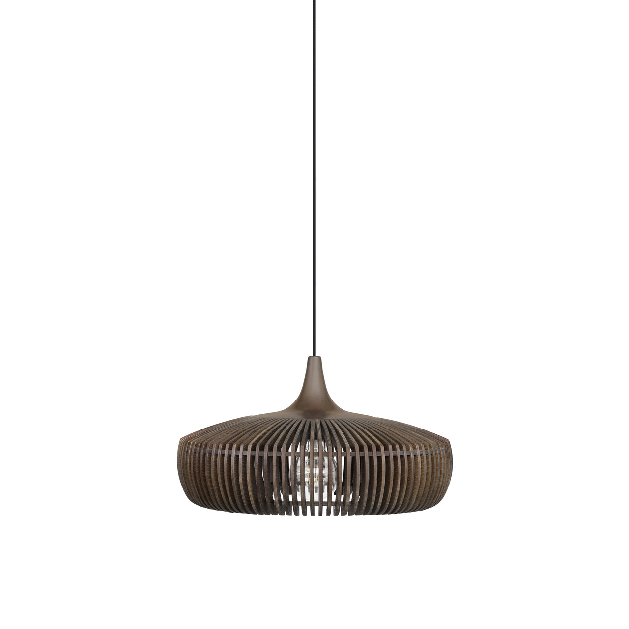 Clava Dine Wood Pendant: Dark Oak + Black (Plug-in)