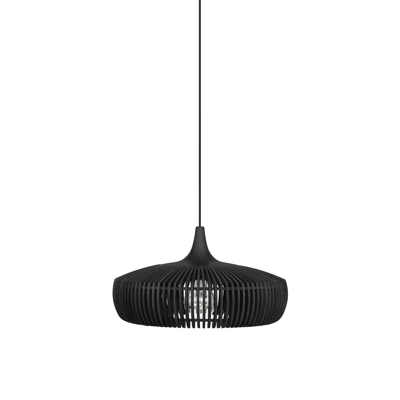 Clava Dine Wood Pendant: Black Oak + Black (Plug-in)
