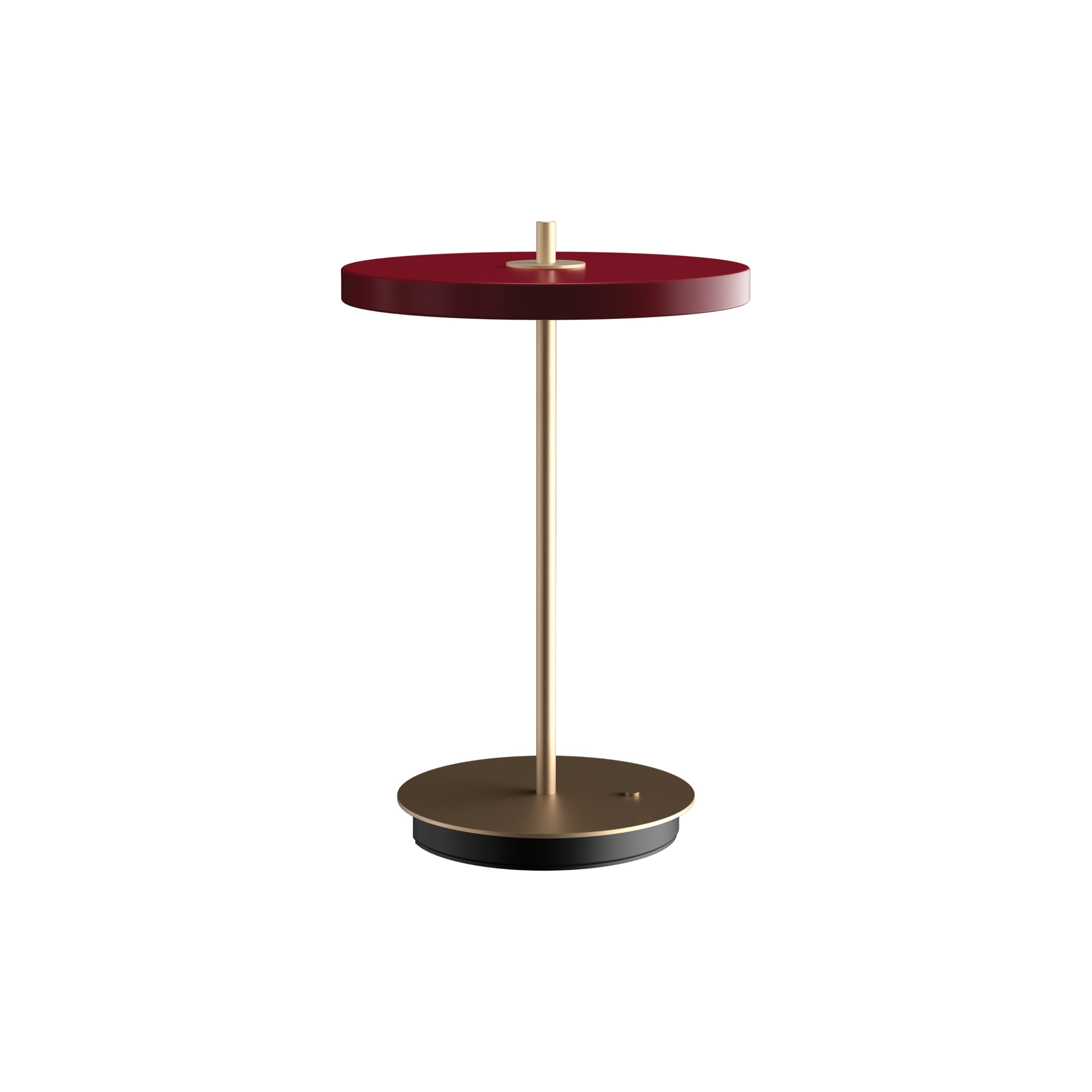 Asteria Move Portable Lamp: Ruby Red + Brass