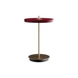 Asteria Move Portable Lamp: Ruby Red + Brass