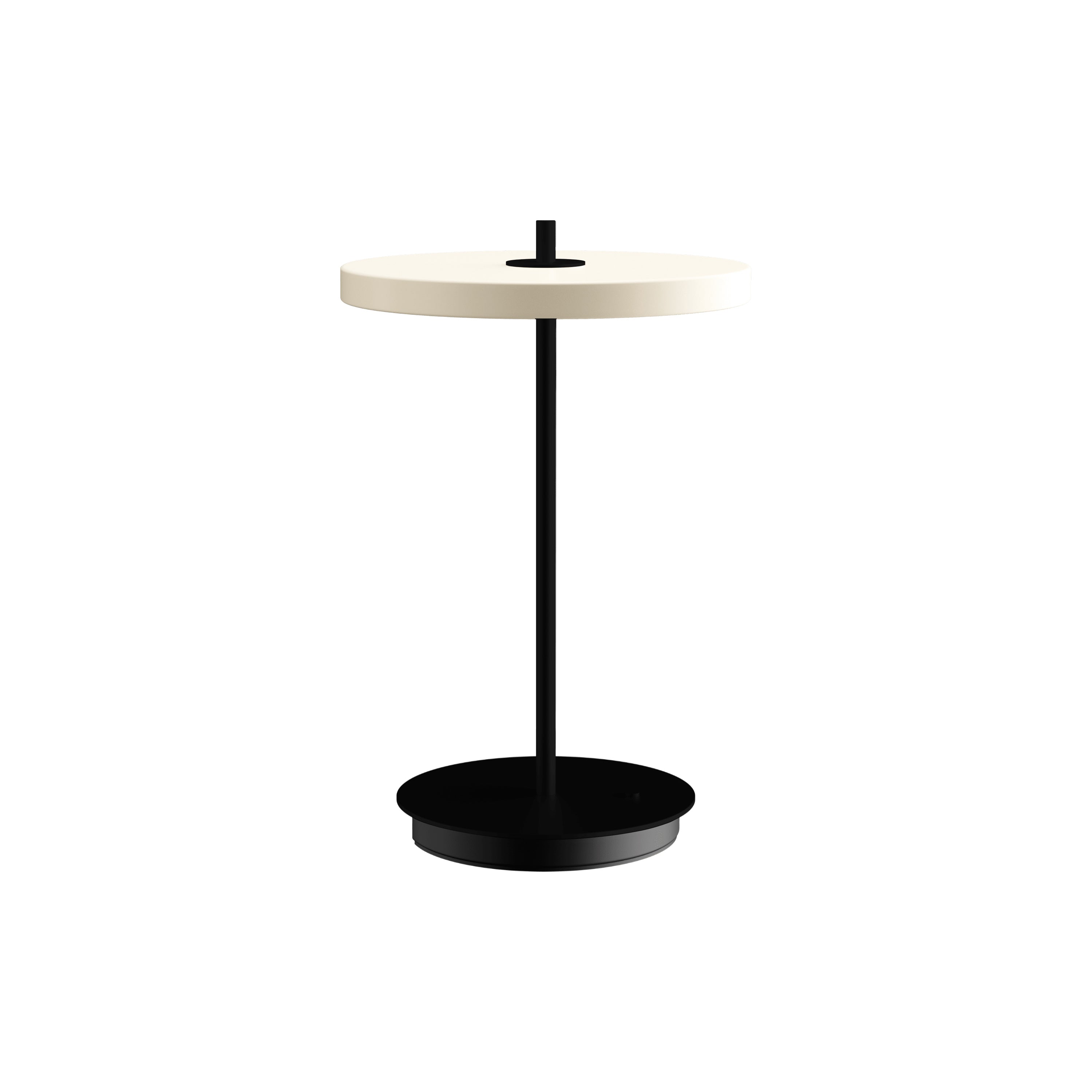 Asteria Move Portable Lamp: Pearl White + Black