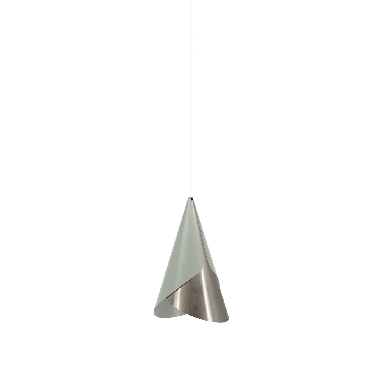 Cornet Pendant: Nuance Mist Olive + Steel + White + Plug-in