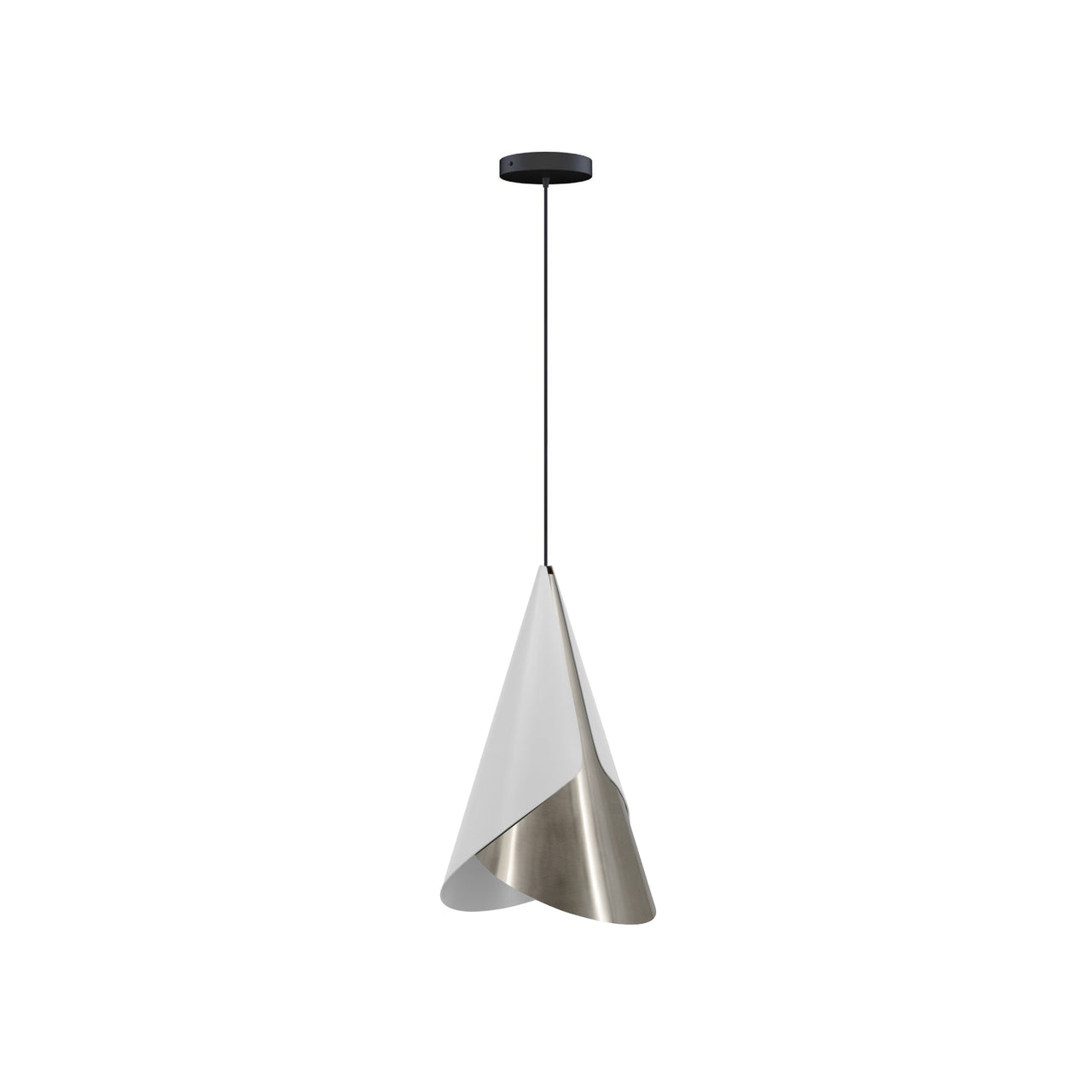 Cornet Pendant: Nuance Mist + Steel + Black + Canopy
