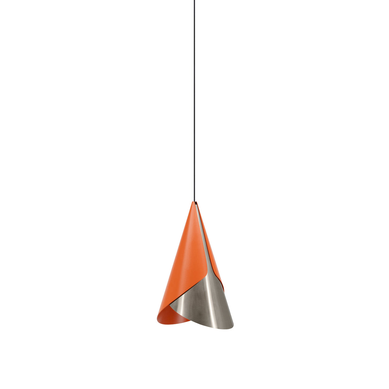 Cornet Pendant: Nuance Mist Orange + Steel + Black + Plug-in