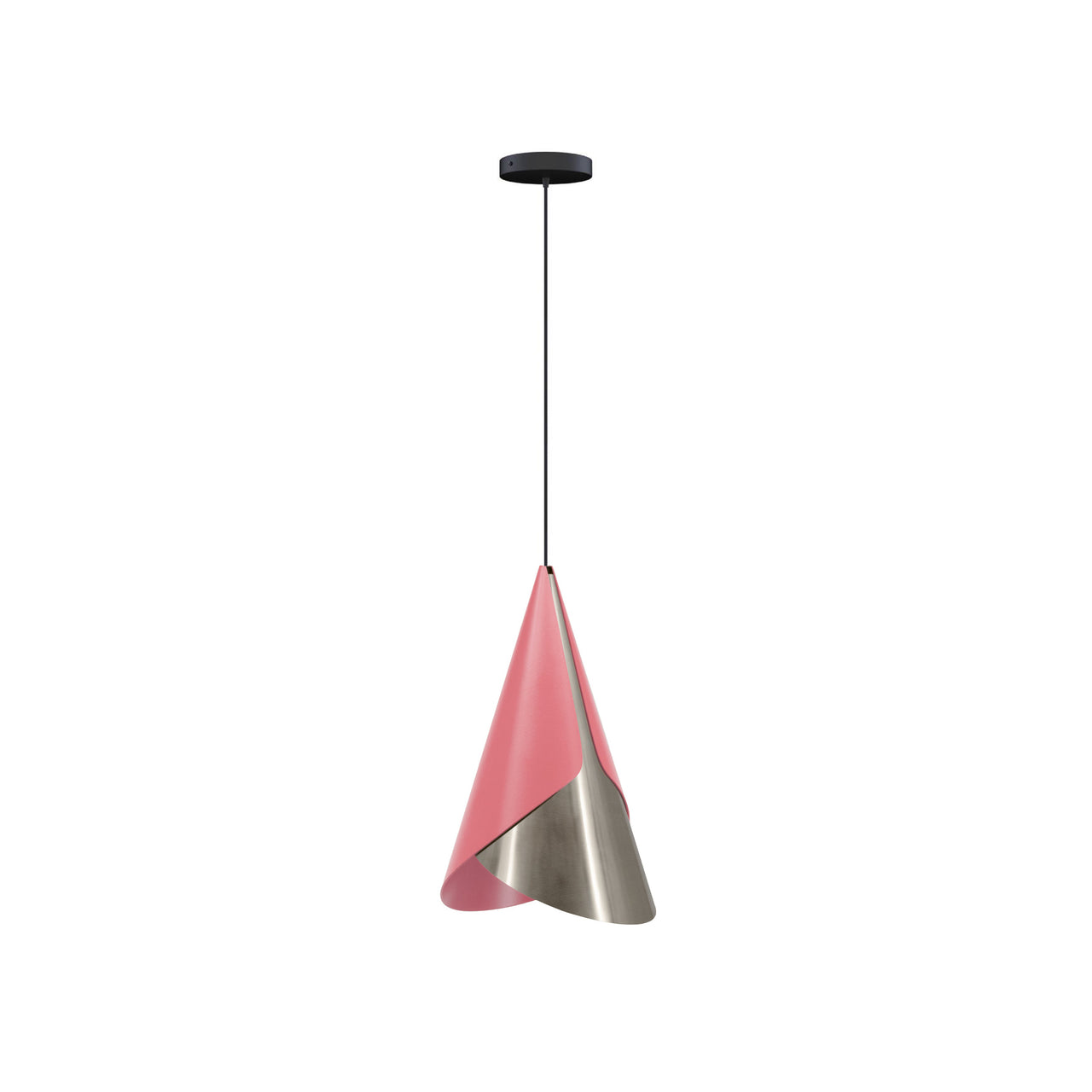 Cornet Pendant: Nuance Rose + Steel + Black + Canopy