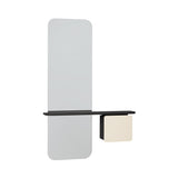 One More Look Mirror: Black Oak + Pearl White