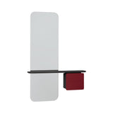 One More Look Mirror: Black Oak + Ruby Red