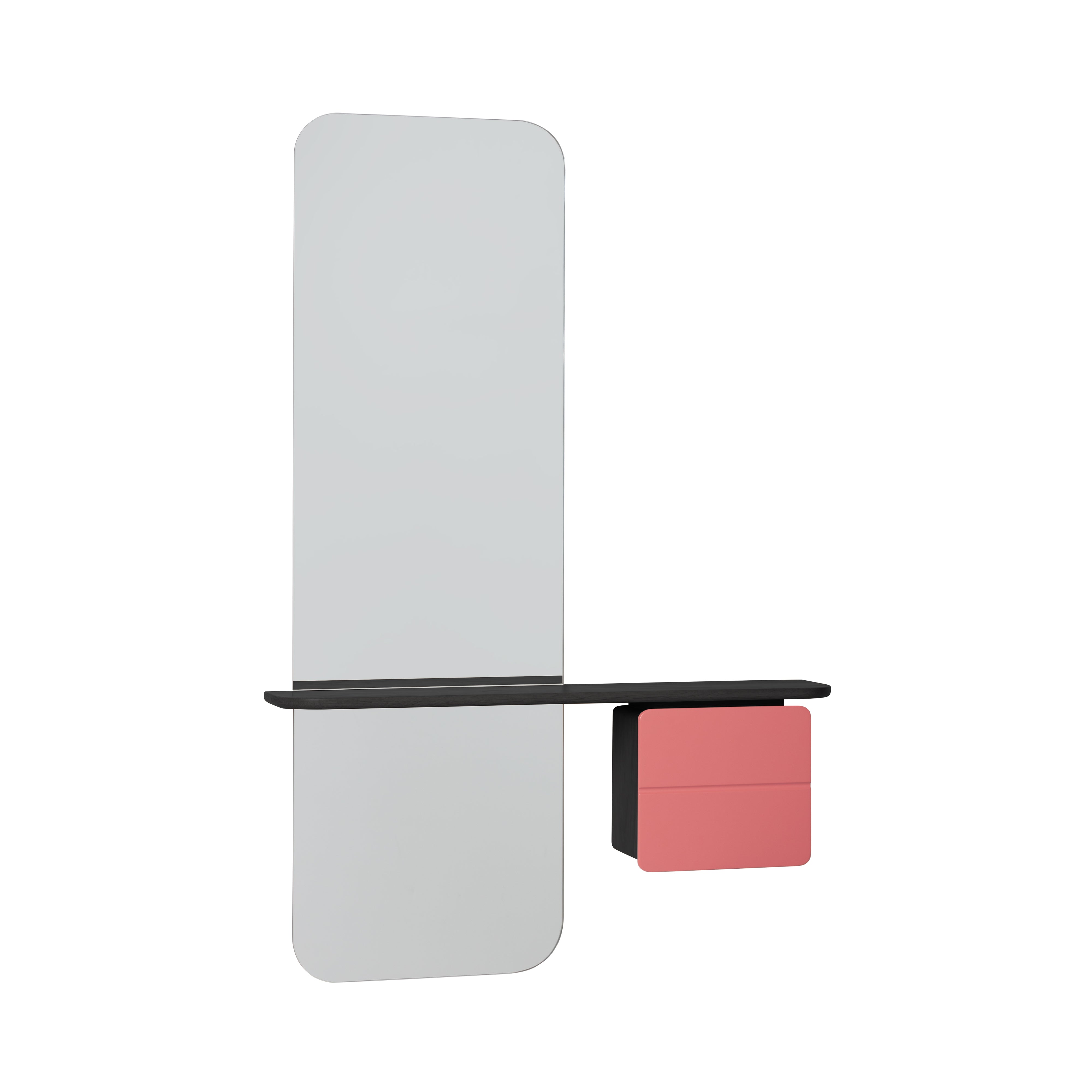 One More Look Mirror: Black Oak + Nuance Rose