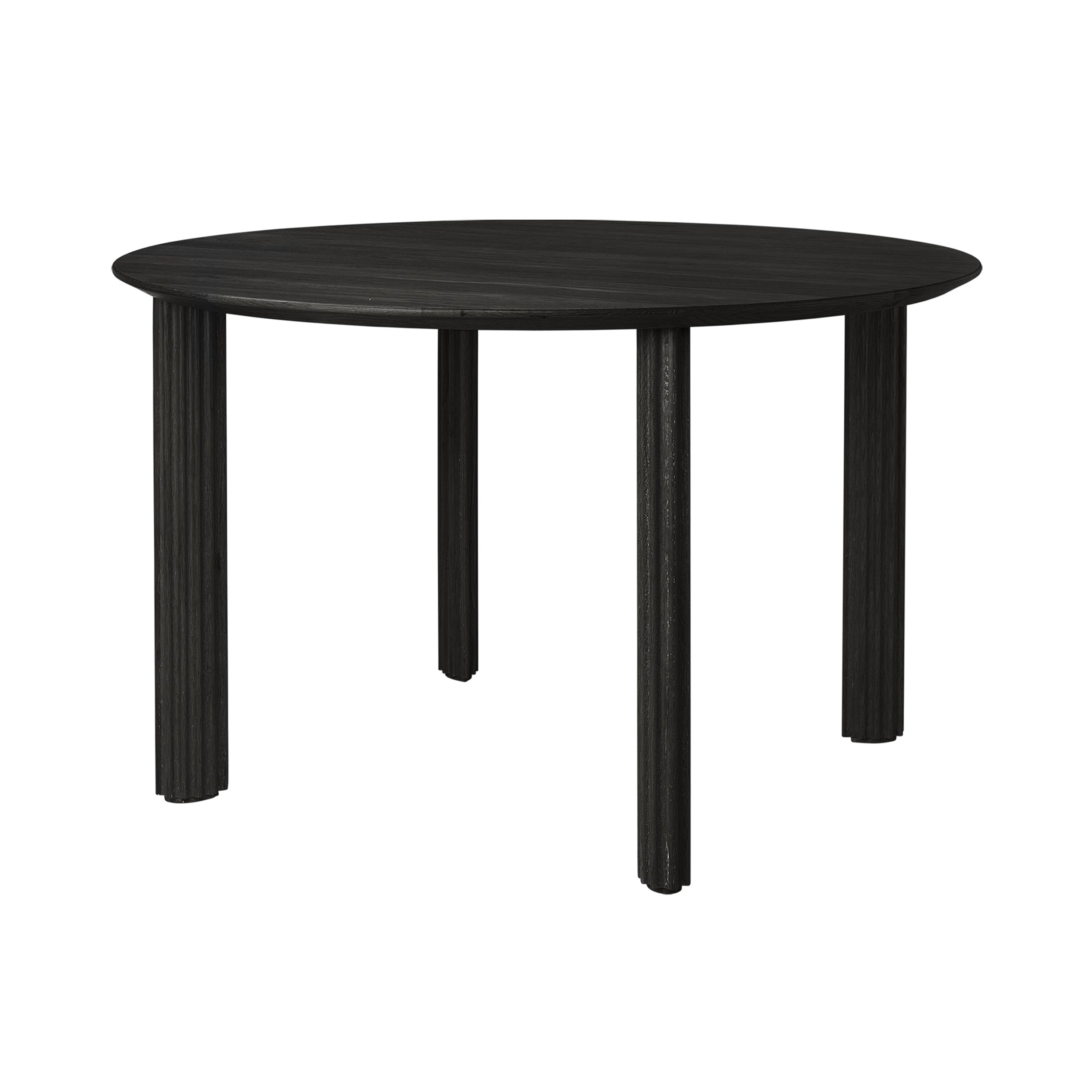 Comfort Circle Dining Table: Ripples + Black Oak