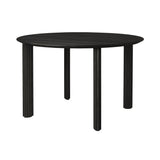 Comfort Circle Dining Table: Ripples + Black Oak