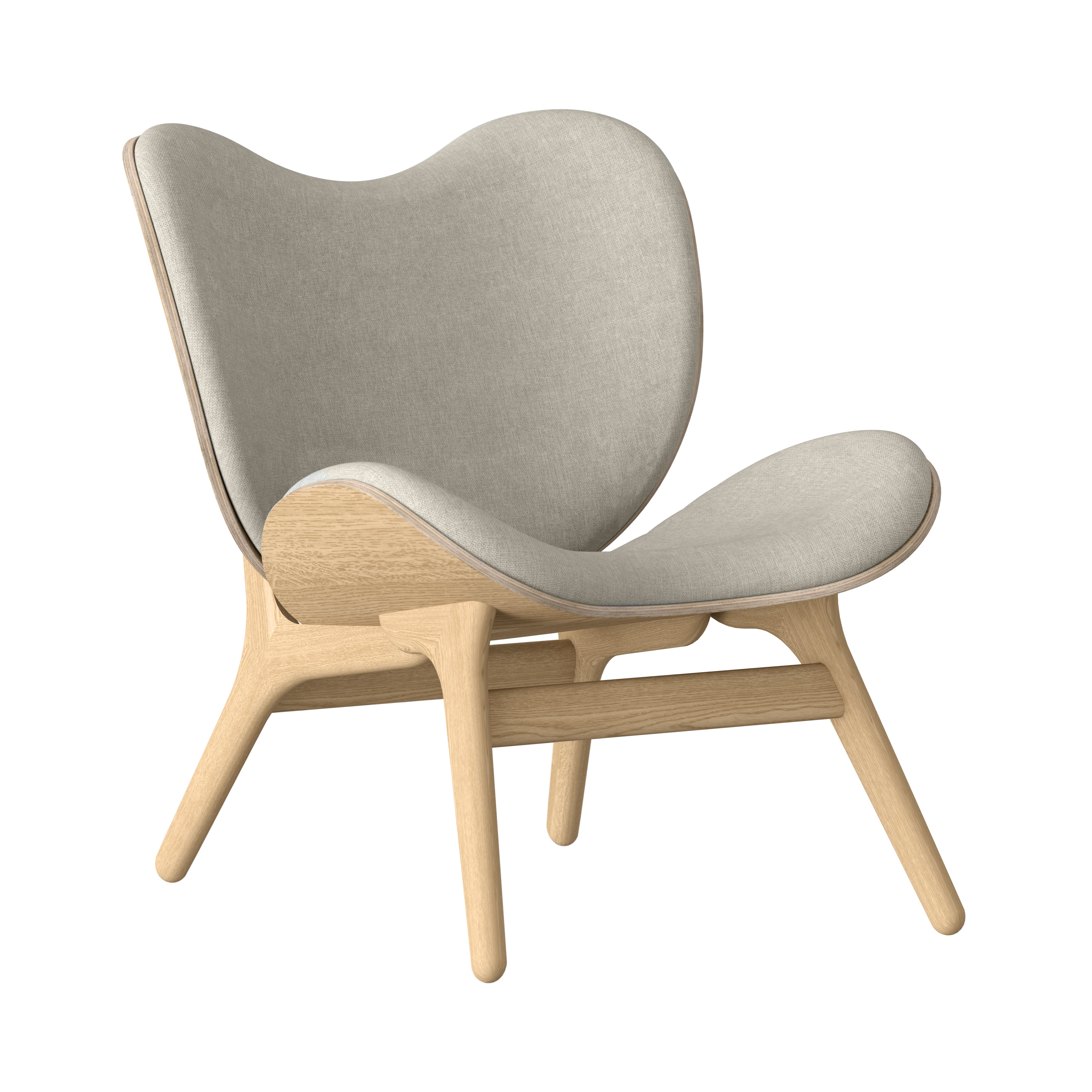 A Conversation Piece Lounge Chair: Oak + White Sands