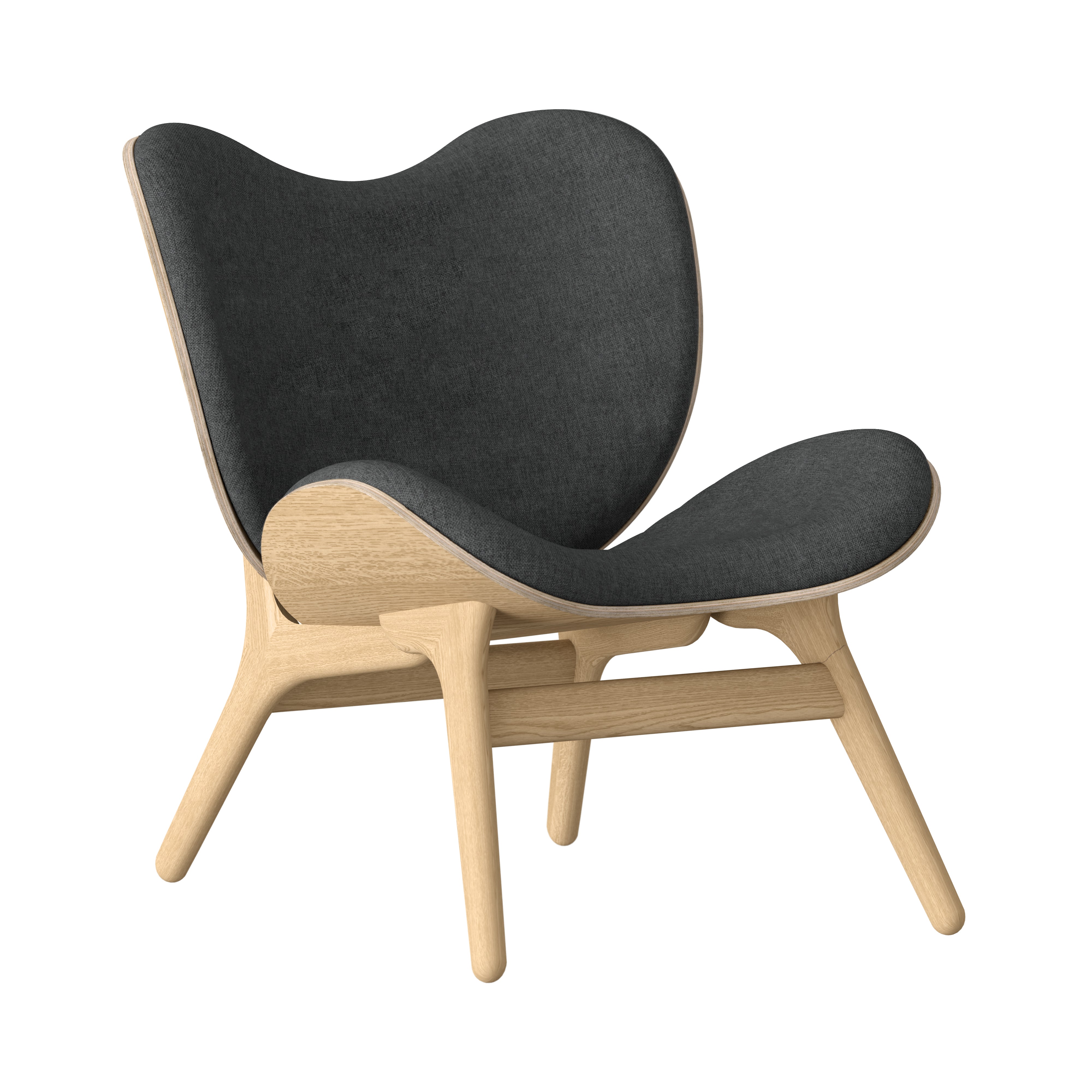 A Conversation Piece Lounge Chair: Oak + Shadow Grey