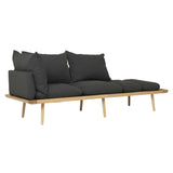 Lounge Around 3 Seater Sofa: Oak + With Shadow Cushion