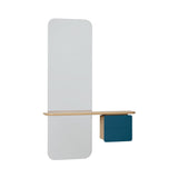 One More Look Mirror: Oak + Petrol Blue
