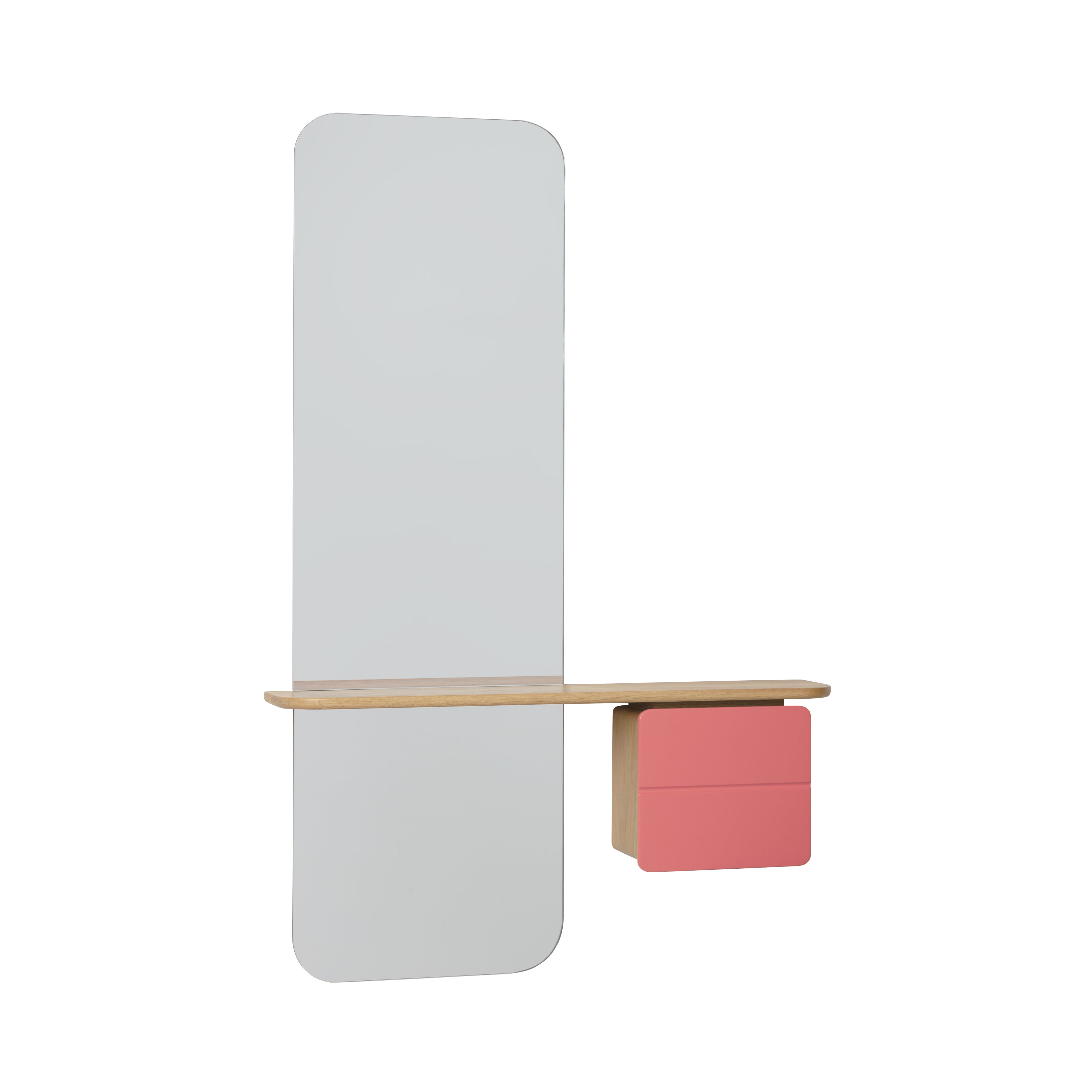 One More Look Mirror: Oak + Nuance Rose
