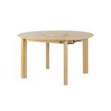 Comfort Circle Dining Table with Extension: Smooth + Oak