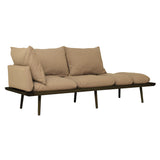 Lounge Around 3 Seater Sofa: Dark Oak + With Sugar Brown Cushion