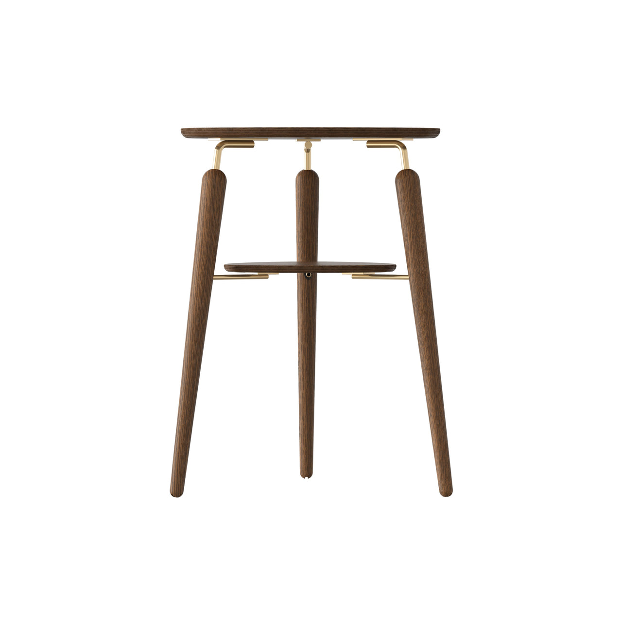 My Spot Side Table: Dark Oak + Brass