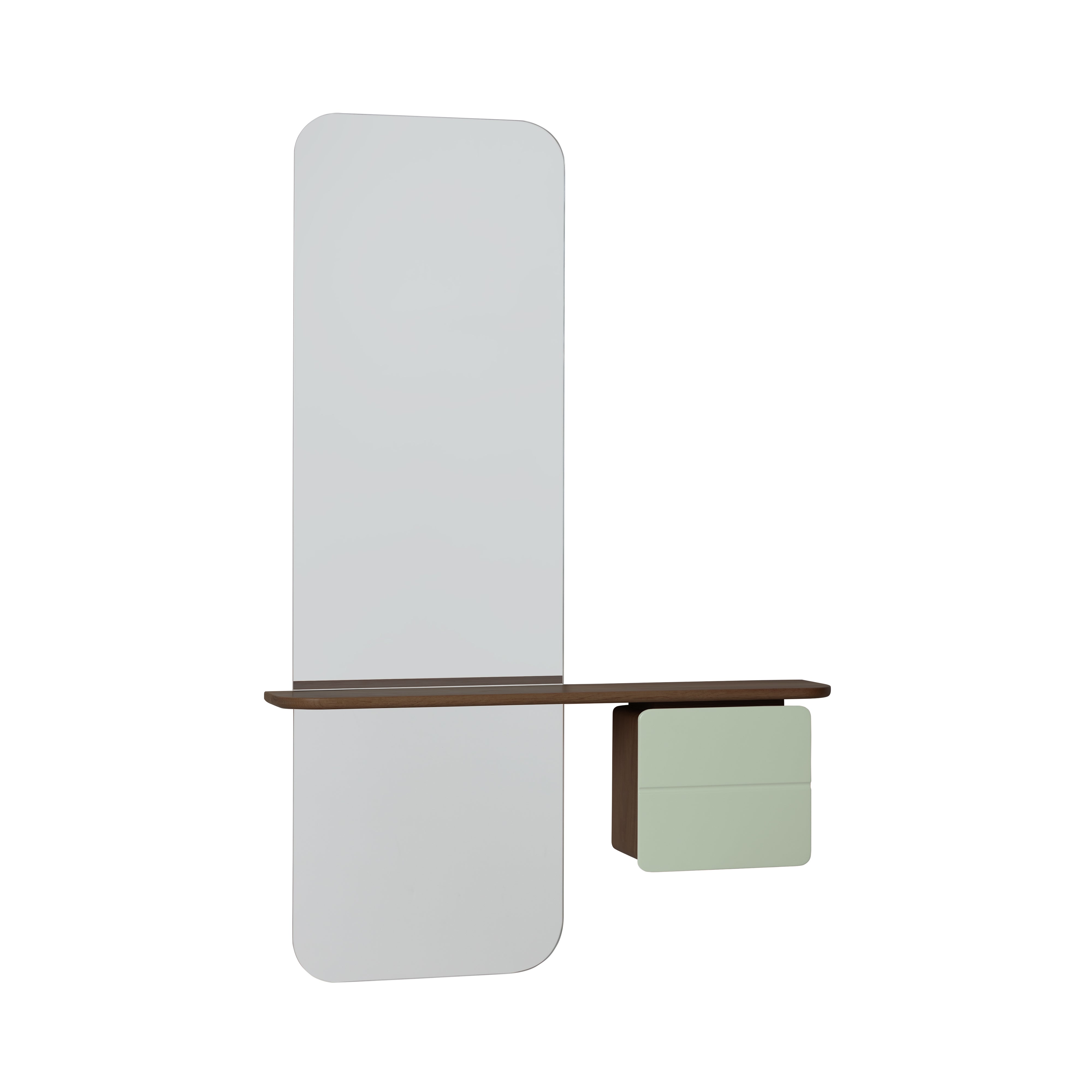 One More Look Mirror: Dark Oak + Nuance Olive