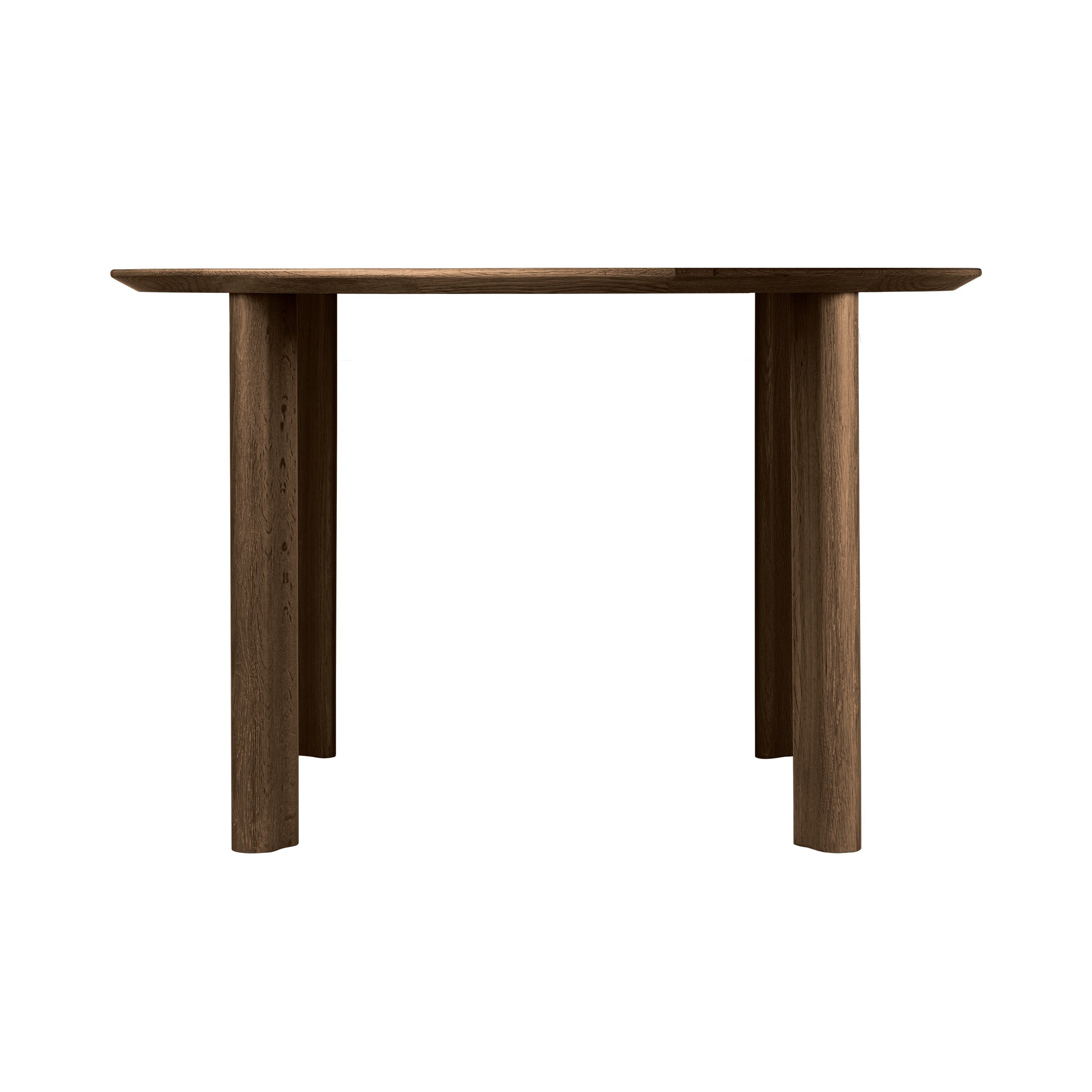 Comfort Circle Dining Table: Smooth + Dark Oak