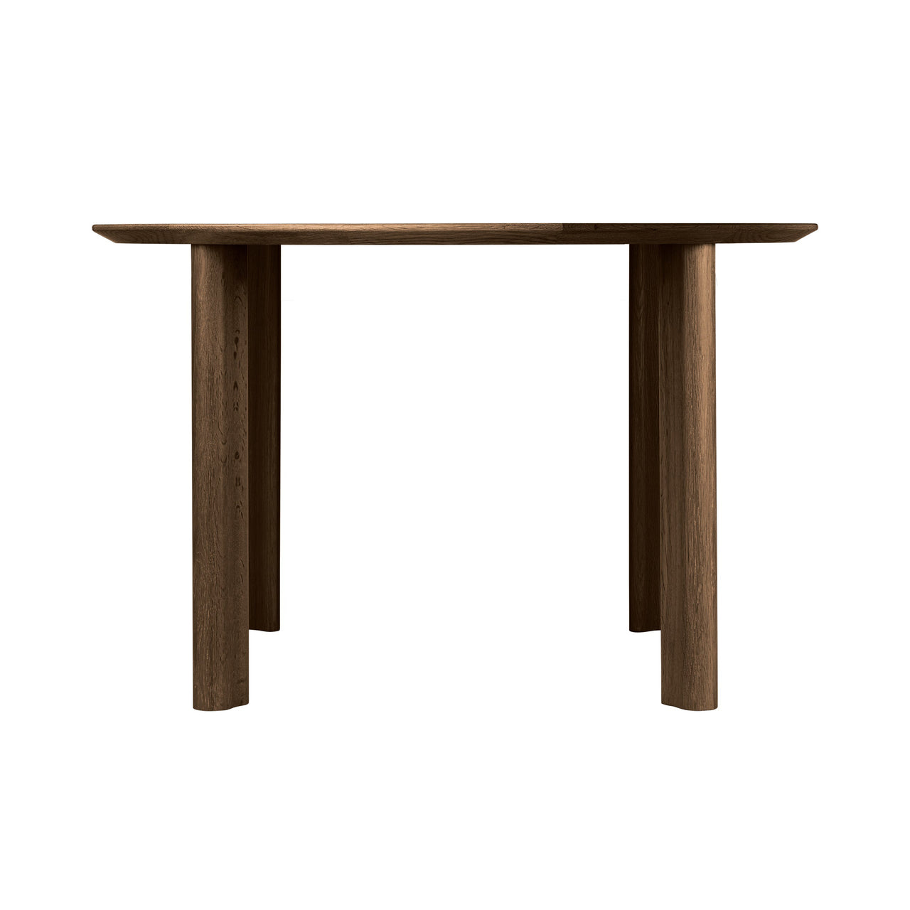 Comfort Circle Dining Table: Smooth + Dark Oak