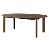 Comfort Circle Dining Table with Extension: Smooth + Dark Oak
