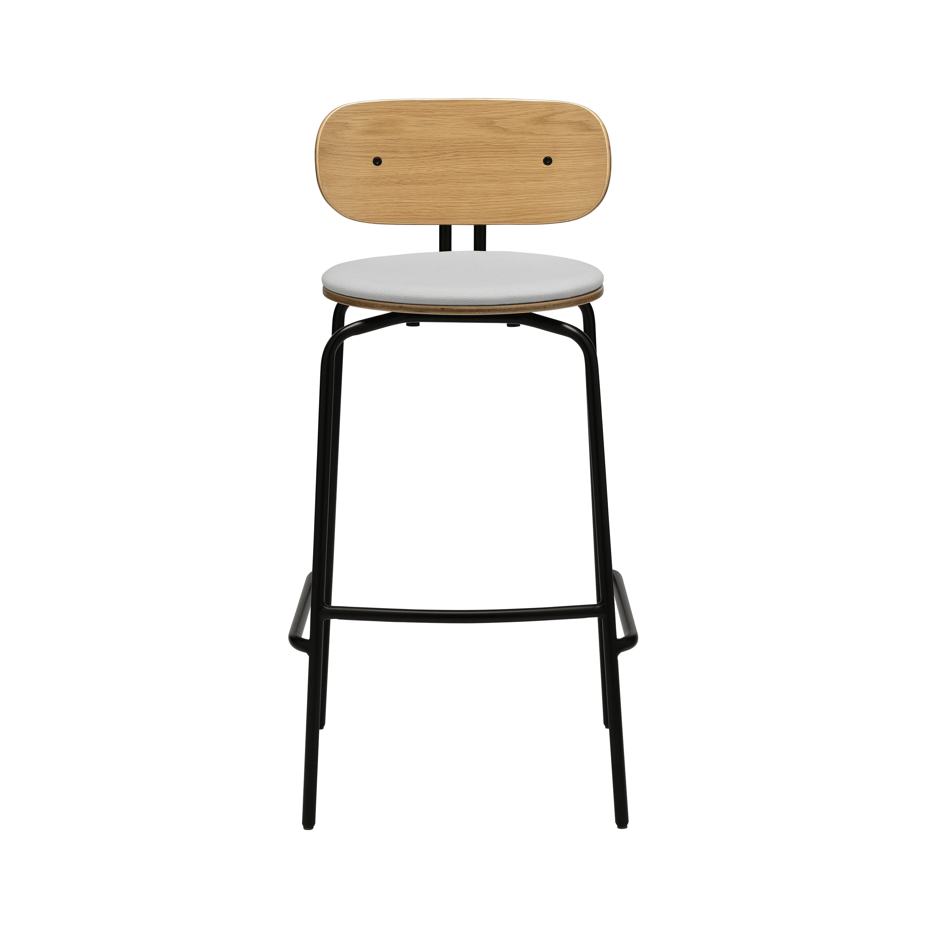 Curious Bar + Counter Stool: Bar + Black + With Sterling Cushion