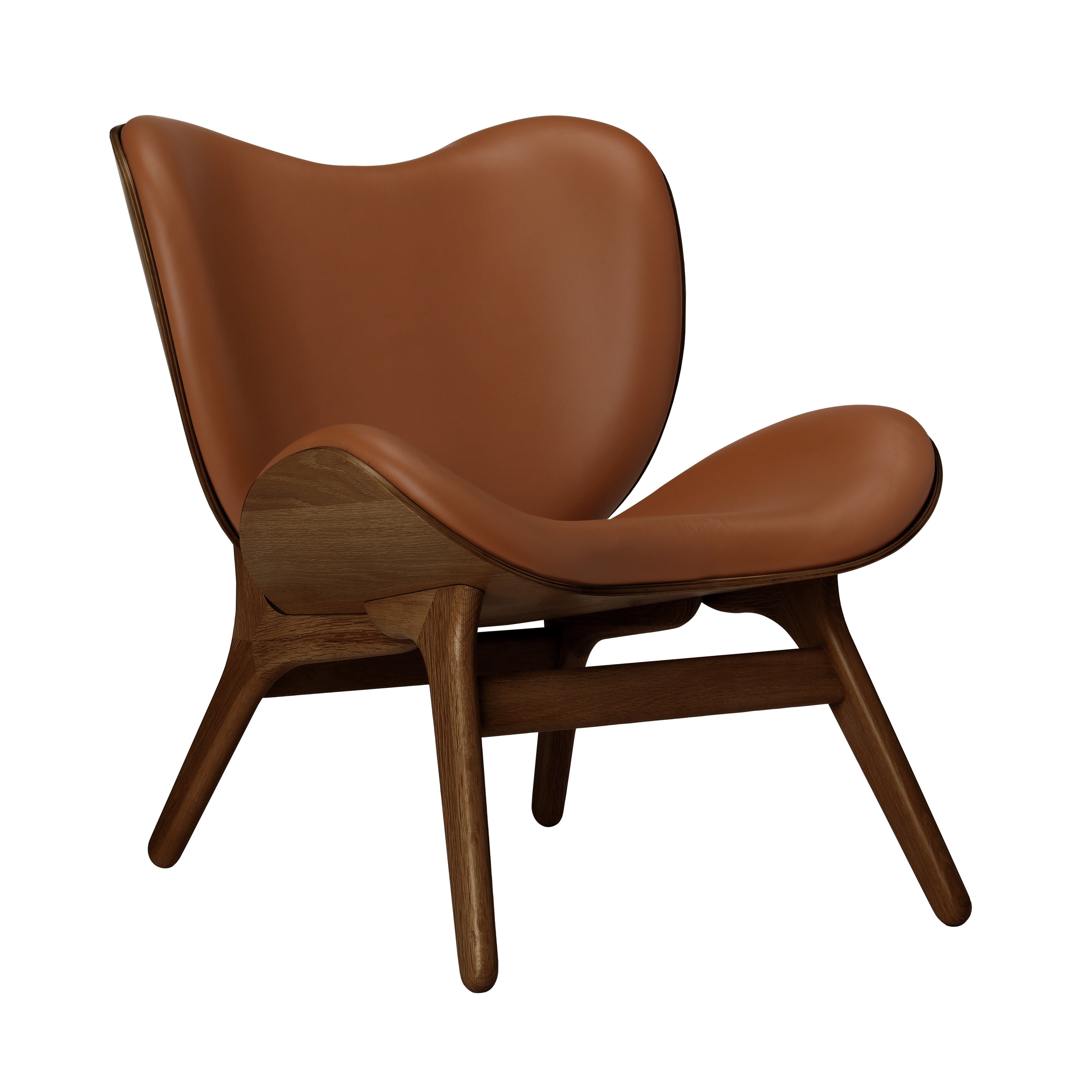 A Conversation Piece Lounge Chair: Dark Oak + Cognac