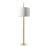 Upper Floor Lamp: Polished Brass + White