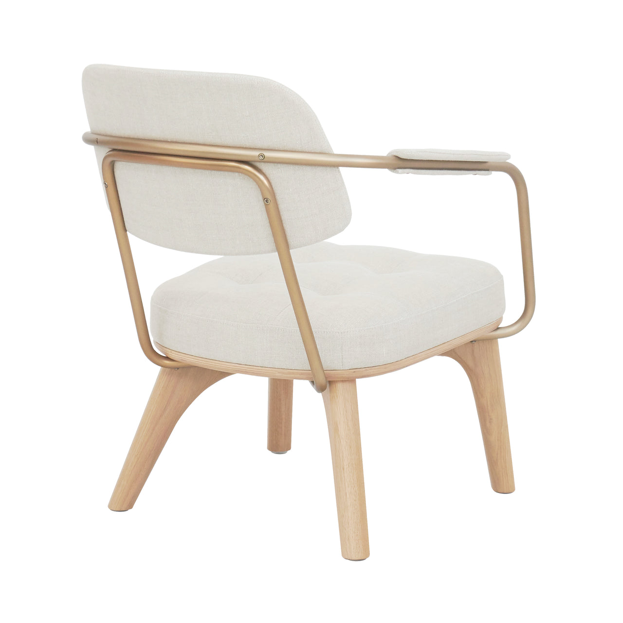 Utility Lounge Chair: Half Back + Natural Oak