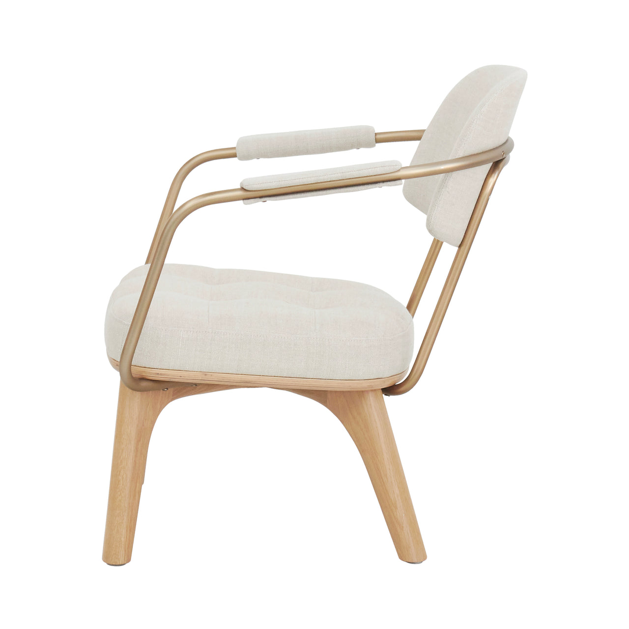 Utility Lounge Chair: Half Back + Natural Oak