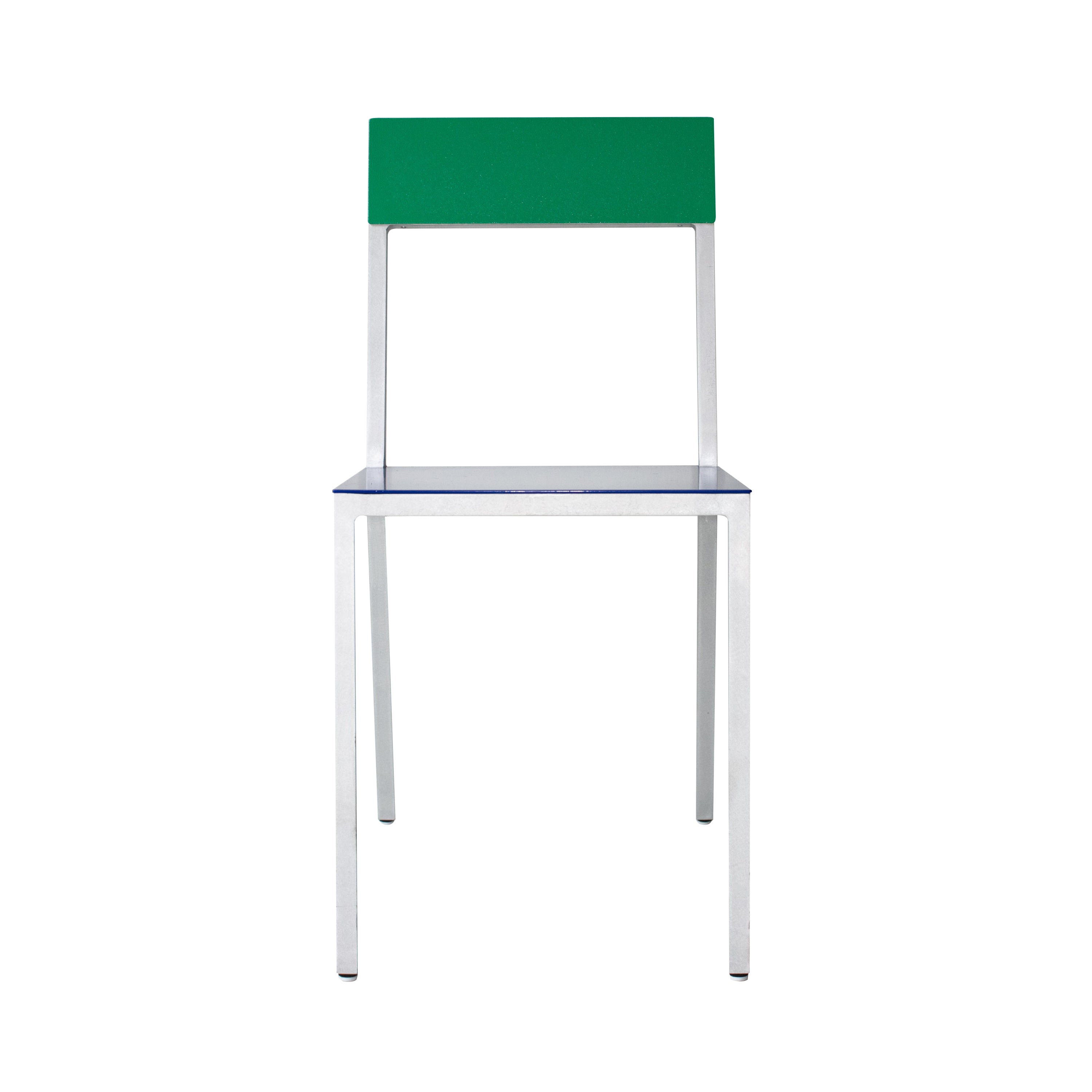 Alu Chair: Dark Blue + Green + Aluminum