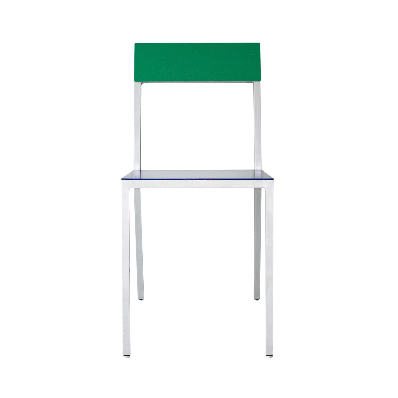 Alu Chair: Dark Blue + Green + Aluminum
