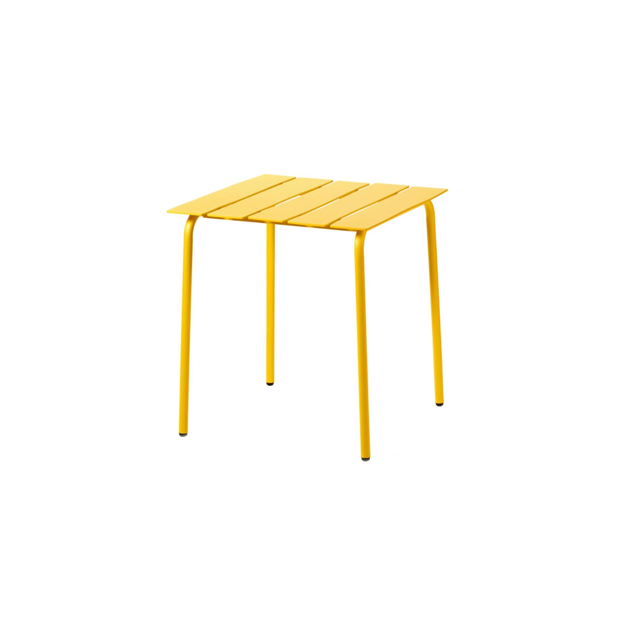 Aligned Outdoor Dining Table: Square + Yellow