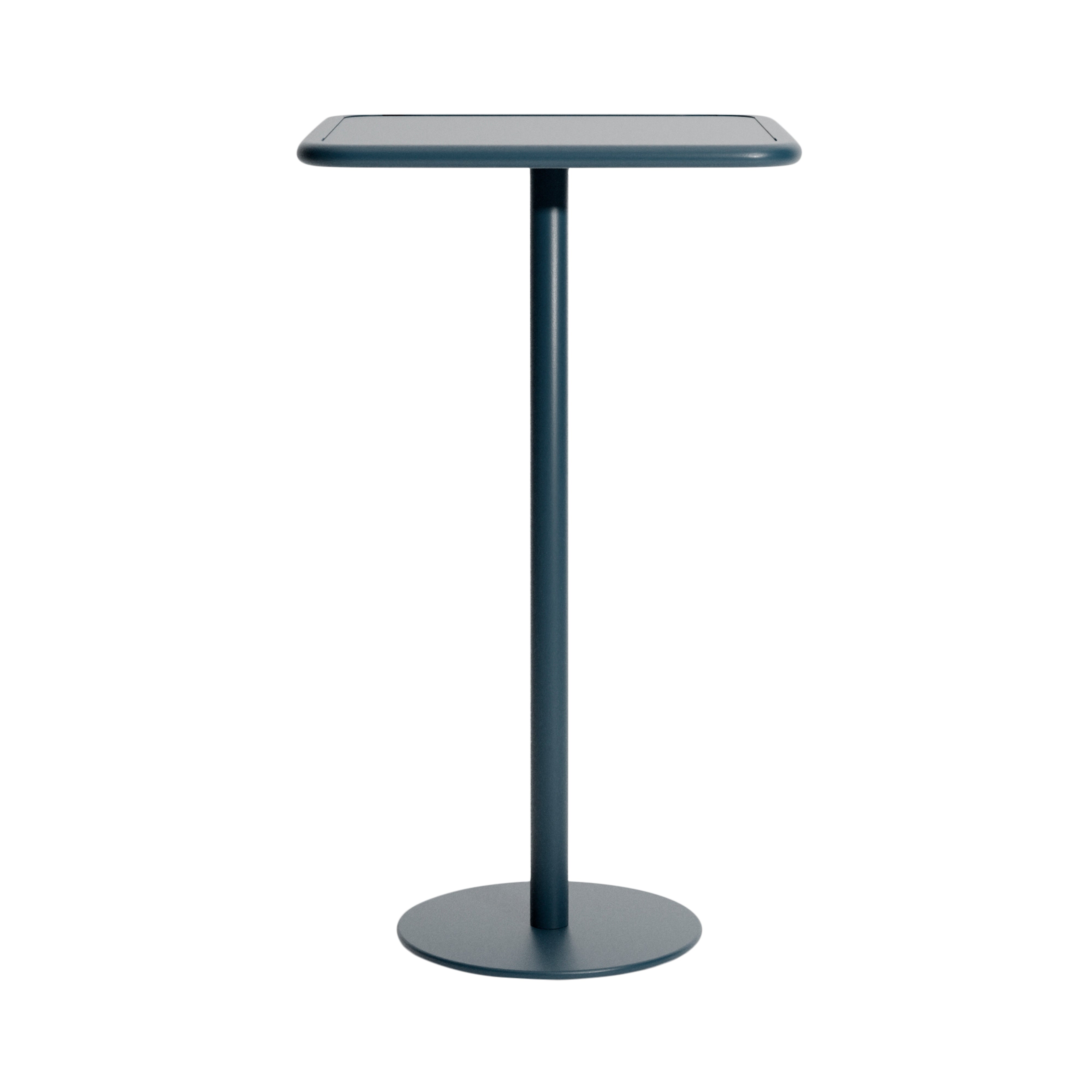 Week-End Bistro High Table: Square + Grey Blue