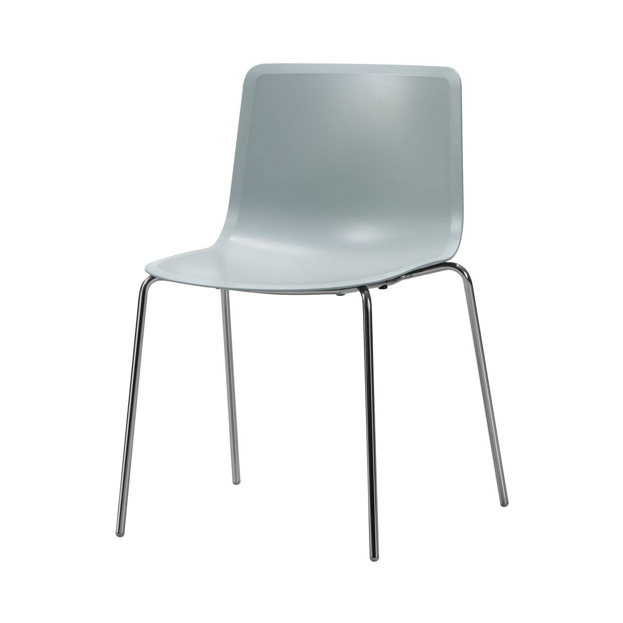 Pato Chair: Stacking + Without Arm + Ocean + Chrome