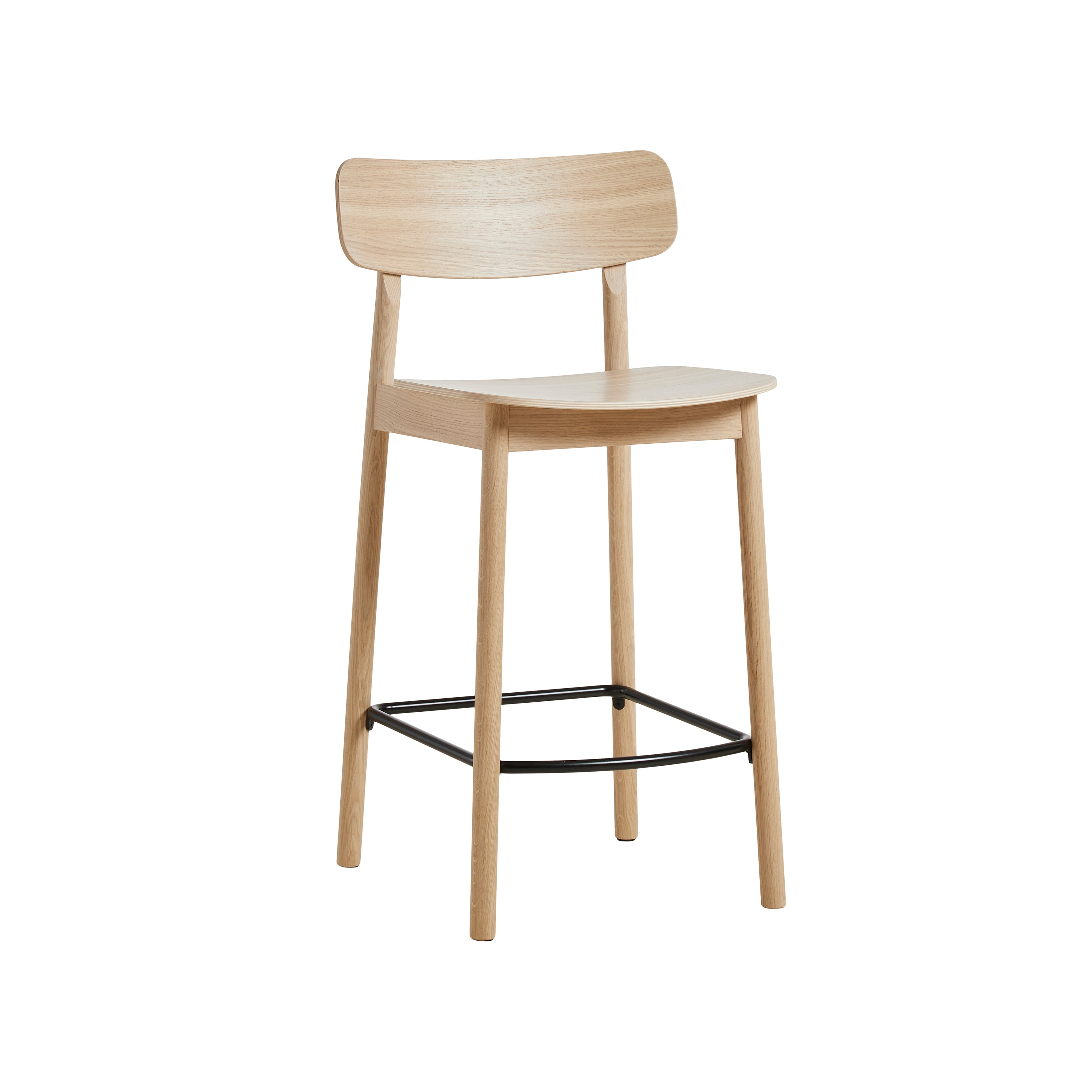 Soma Bar + Counter Stool: Counter + White Pigmented Oak